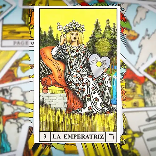 Carta Tarot Rider Waite La Emperatriz - Venus en la carta natal astrológica - Formaciones, Cursos, Talleres Online - Instituto Paracelso Santiago Providencia Chile